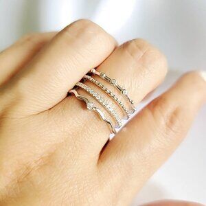 Sterling Silver Ring, Multi Stack Layered Ring, Statement Jewelry, 925 Silver,
